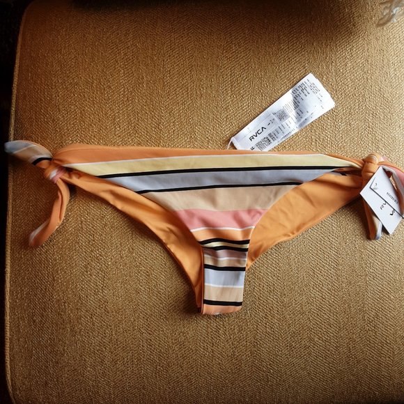New RVCA Reversible Bikini Bottom Horizon Stripe NWT Size L - Picture 7 of 14